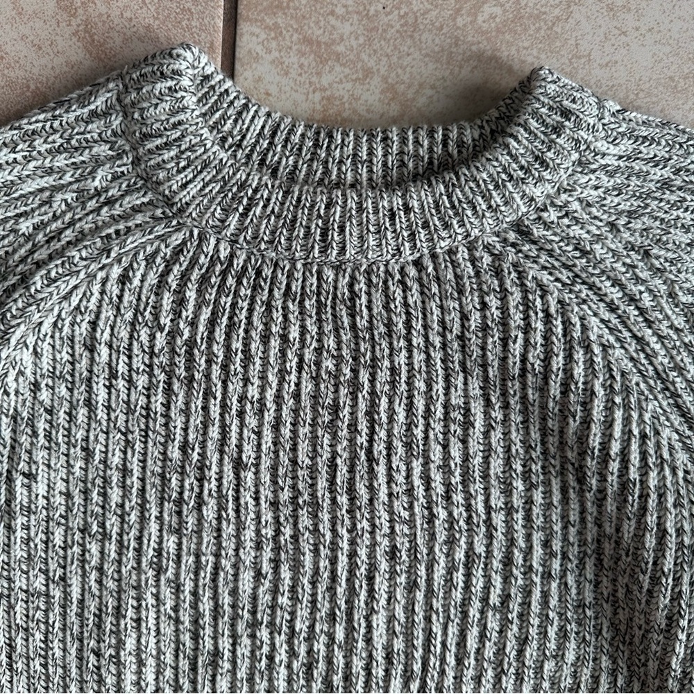 Gray Marled Ribbed Sweater - Picture 3 of 6